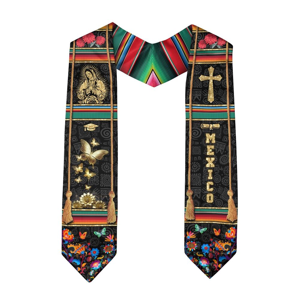 8634 Mexican Graduation Sash 2025 Graduation Stole Mexican Mexico Stoles